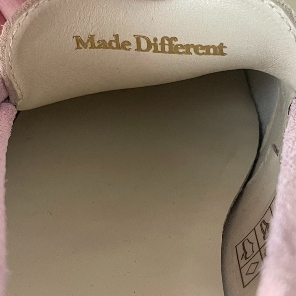 Duke + Dexter Wildpink Rose Penny Loafers Pink Cream Gray Suede UK 6 US 8 - Picture 6 of 11
